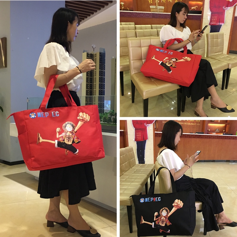 Túi Mua Sắm Kn3305 Vải Bố Chống Thấm Nước In Hình Cướp Biển Hoạt Hình Lớn Thân Thiện Với Môi Trường