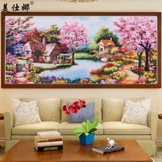 Tranh thêu ruy băng 165x70cm