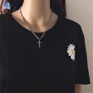 Vòng cổ choker dáng dài mặt hình thánh giá phong cách hiphop