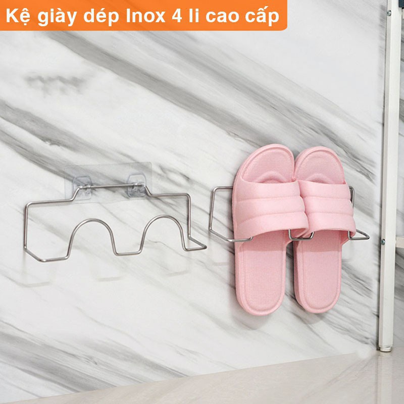 Kệ Để Giày Dép Bằng Thép (Sắt) Dán Tường MẪU SÓNG K36 Tặng Kèm Miếng Dán Tường Siêu Chắc