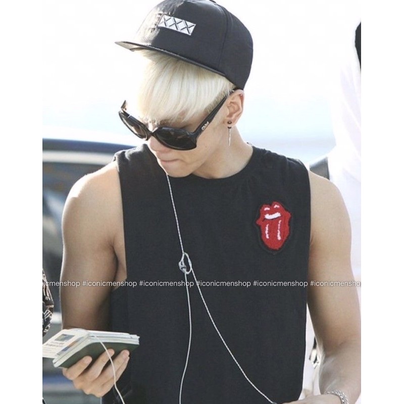 Tanktop nam nách sâu sticker dễ thương