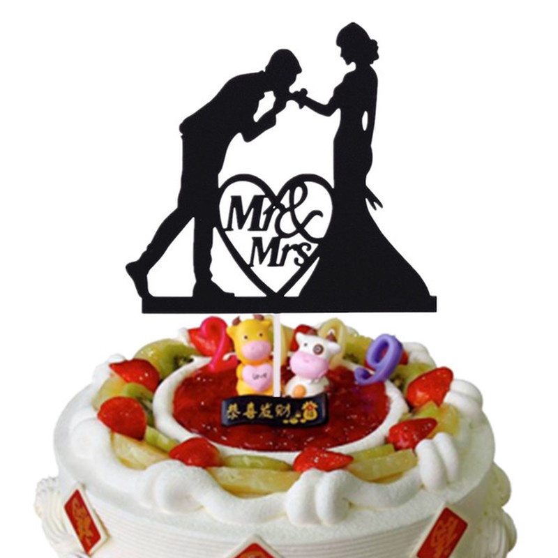 Phụ Kiện Thẻ Trang Trí Bánh Kem Bằng Acrylic In Chữ Love Day Dùng Cho Ngày Valentine / Đám Cưới / Ngày Lễ Tình Nhân