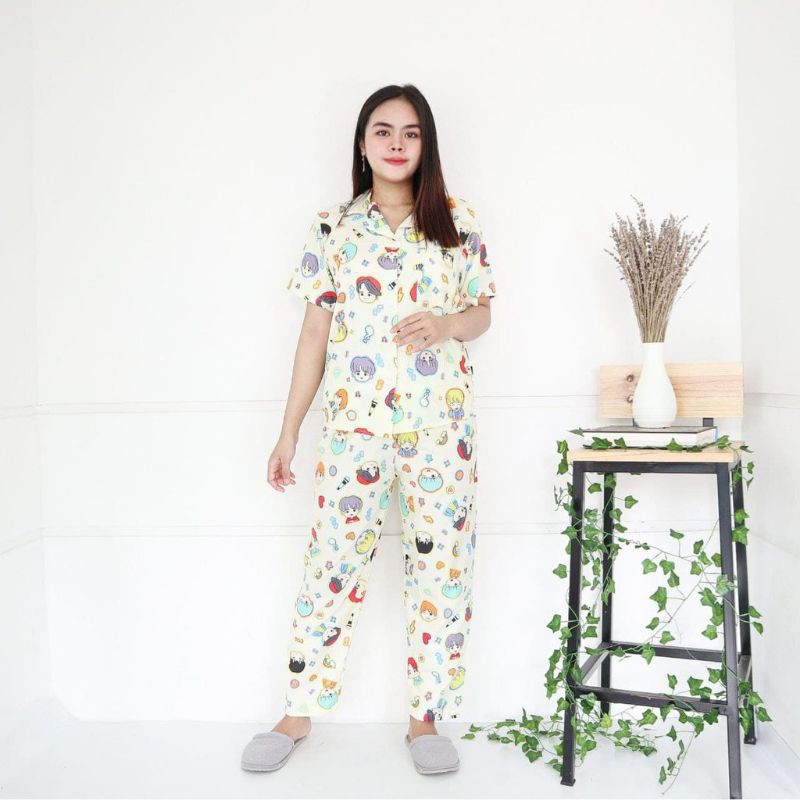 One Bộ Đồ Ngủ Tay Dài In Hình Bt21 Ld 106 Apple