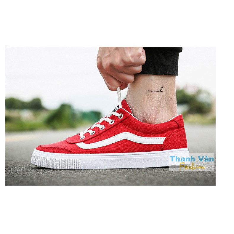 Giày vải nam TV031, màu đỏ phối trắng, size từ 39-44 | BigBuy360 - bigbuy360.vn