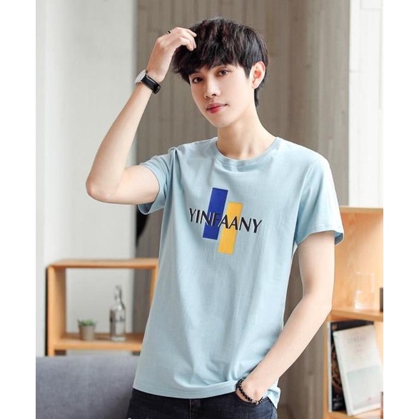 Set Bộ 2 Món Quần Shorts + Áo Thun Nam Chất Vải Thun CB2_MAT165TH_MSH001THDEF6 (Cộc Tay Yinfaany + 3 Kẻ Ngang)