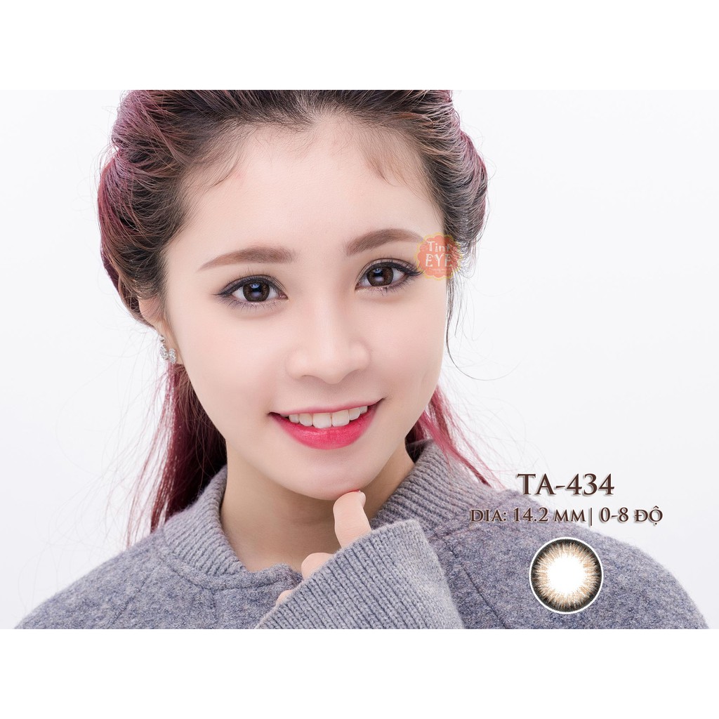 [Tặng Combo 115k] Kính Áp Tròng Tinteye Lens TA-434 Nâu Tự Nhiên