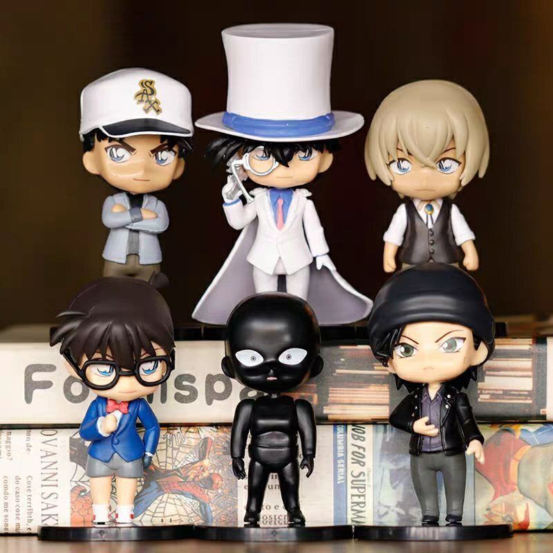 Mô hình combo 6 nhân vật anime Thám tử lừng danh Conan kudo shinichi haibara hattori kid kaito akai shuichi