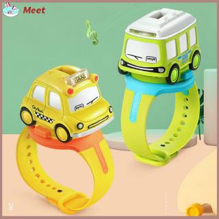 Mini Alloy Bus Taxi Style Model Pull Back Car Watch Toy Watch Touchable Music Light Gift