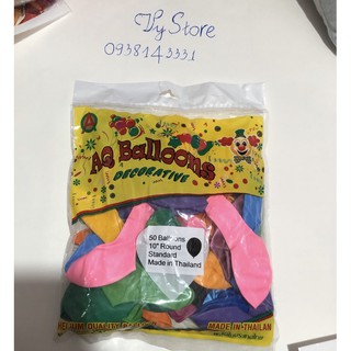 Bong bóng trái tim và tròn 1 bịch 50 cái