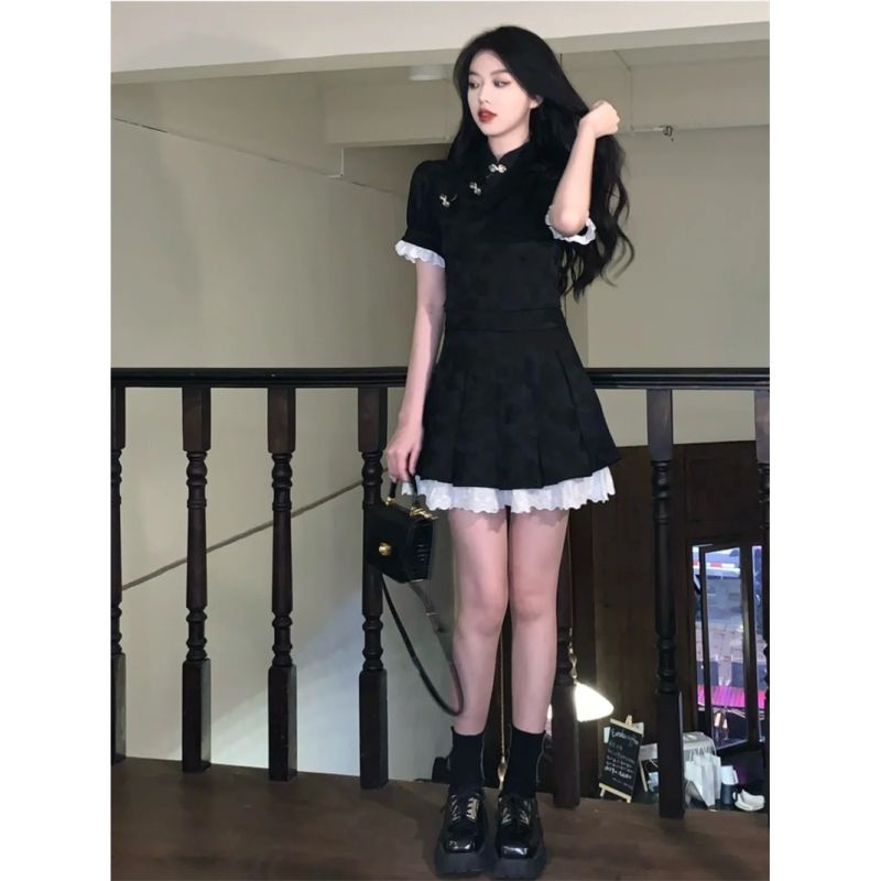 Sườn Xám Cách Tân Ngắn Phong Cách Trung Hoa Kiểu Mới 2022