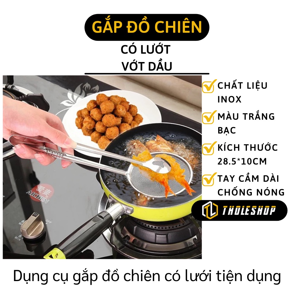 Dụng Cụ Gắp Đồ Chiên - Vợt Lưới Bằng Thép Không Gỉ Giúp Ráo Dầu Tiện Lợi 5744