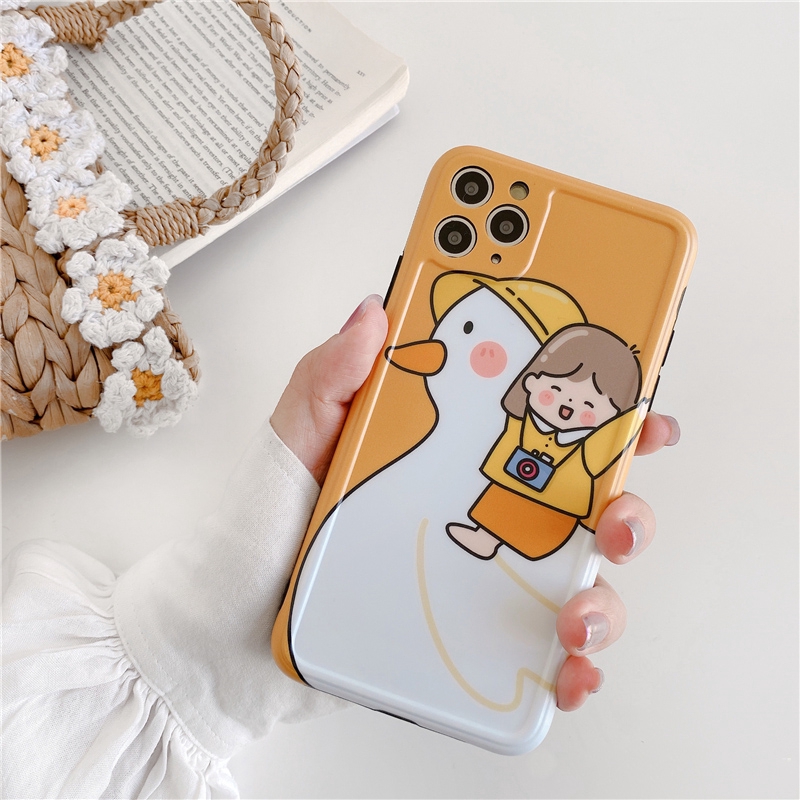 Ốp iphone - Ốp lưng imd new Cô gái và chú vịt 6/6s/6plus/6splus/7/8/7plus/8plus/x/xs/xsmax/11/11promax - Awifi Case V6-4 | BigBuy360 - bigbuy360.vn