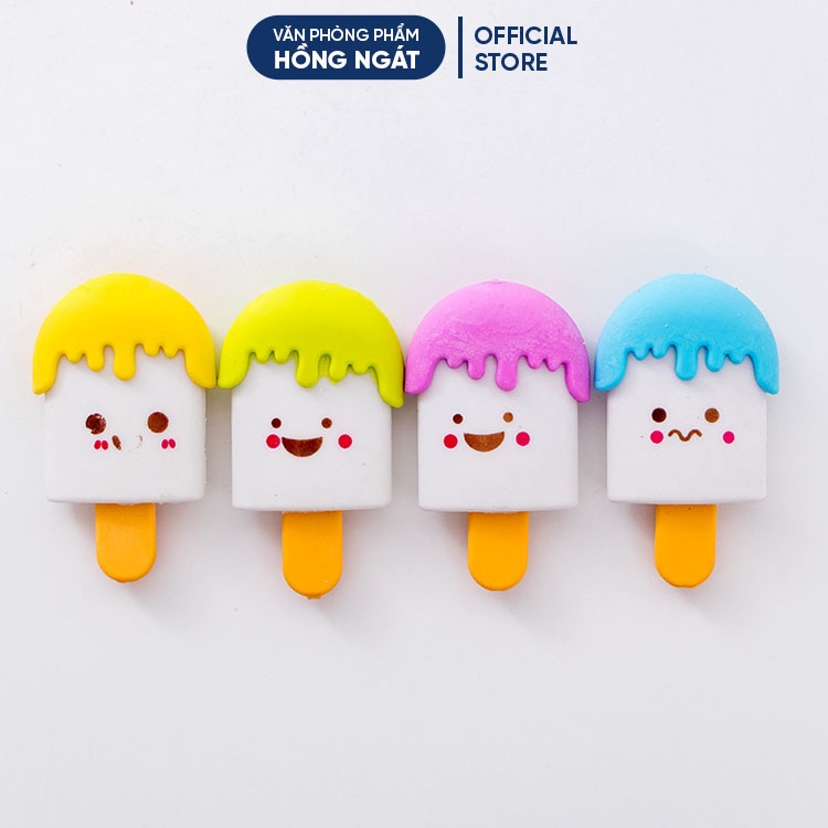 Tẩy bút chì hình que kem, đồ dùng học tập dễ thương cute giá rẻ làm quà tặng học sinh văn phòng phẩm T05