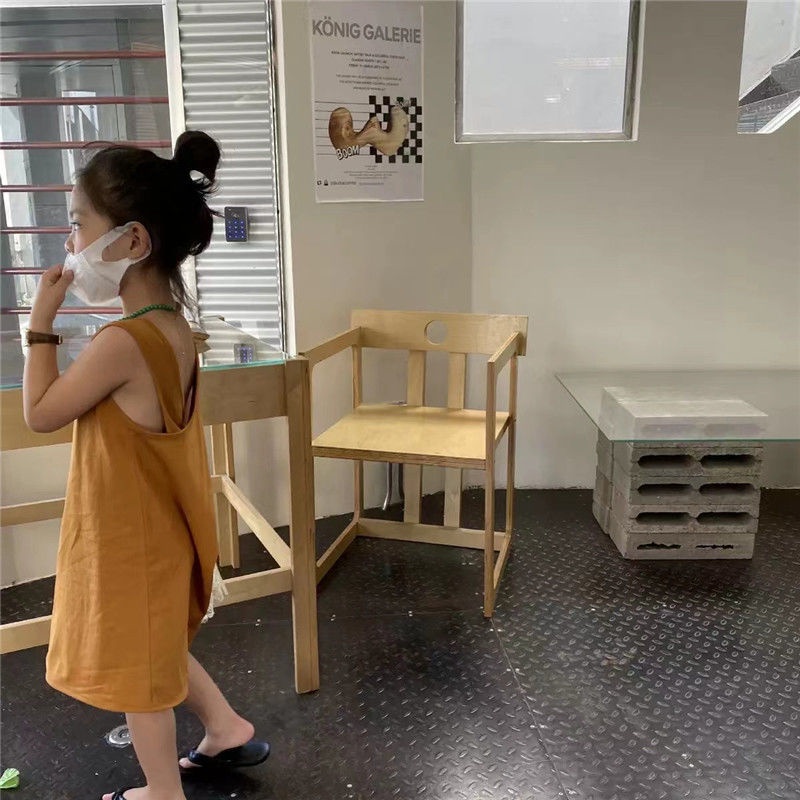 Đầm Mùa Hè 5 Món Tay Cộc In Họa Tiết Hoa Phong Cách Hàn Quốc Cho Bé Gái