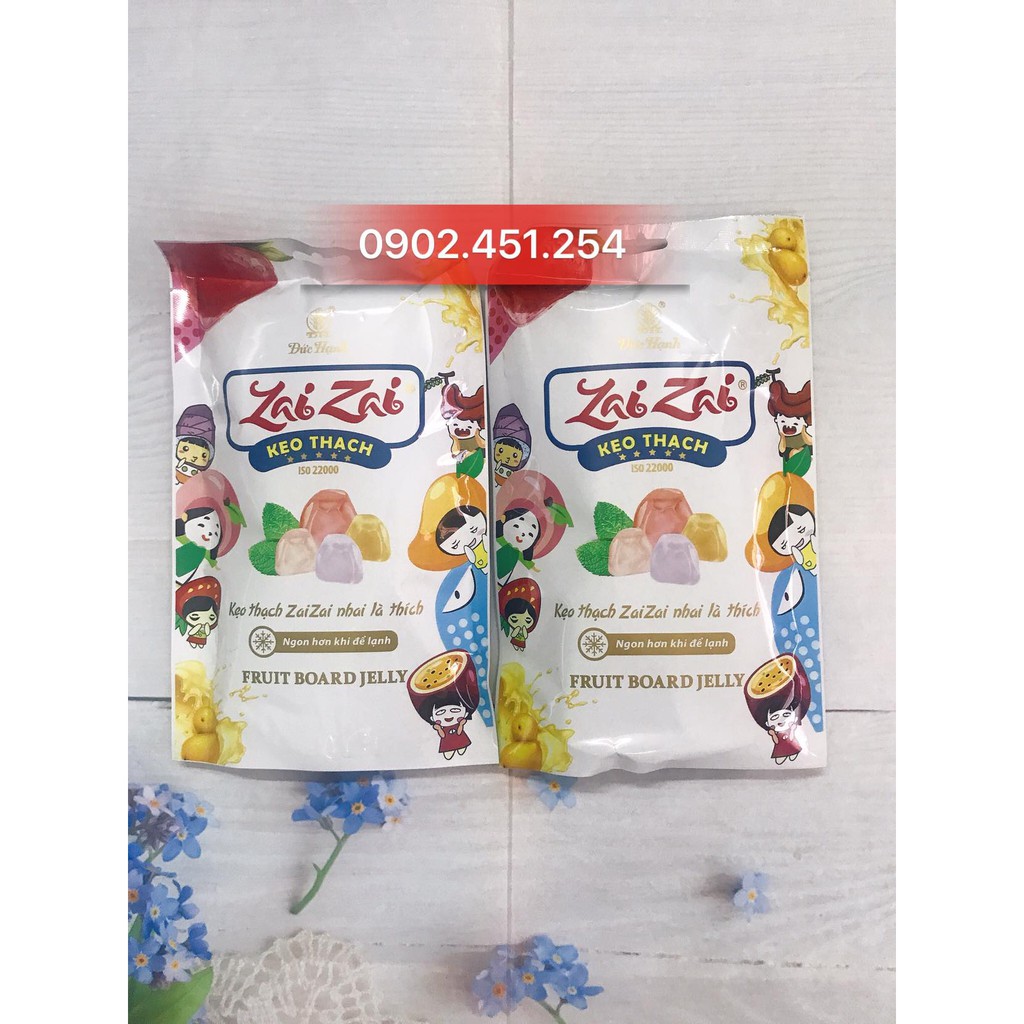 KẸO THẠCH ZAI ZAI ĐỨC HẠNH 1 TÚI 320G LOẠI CÂY DÀI (KẸO THẠCH ZAIZAI) SIÊU NGON