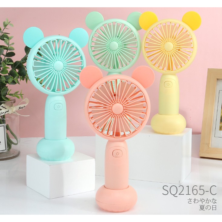 QUẠT MINI CẦM TAY PHONG CÁCH NHẬT BẢN - QUẠT TÍCH ĐIỆN CÓ ĐÈN LED PHÁT SÁNG HOT 2021