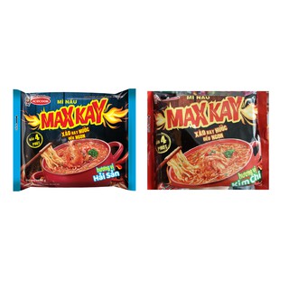Thùng 24 gói mì Max Cay vị Hải Sản/ Kim Chi 80g