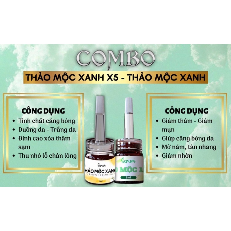 Combo serum thảo mộc xanh ( 2 lọ )