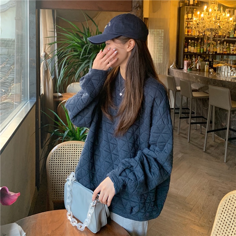 SUXI Áo sweater dáng rộng thiết kế mới thời trang mùa thu theo phong cách hàn quốc cho nữ