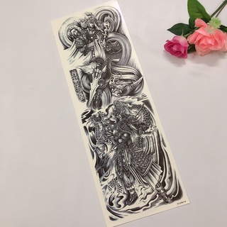 Combo 2 tấm hình xăm dán kín tay triệu tử long đen trắng 17x48cm- mua 2 combo tặng bắp tay xinh