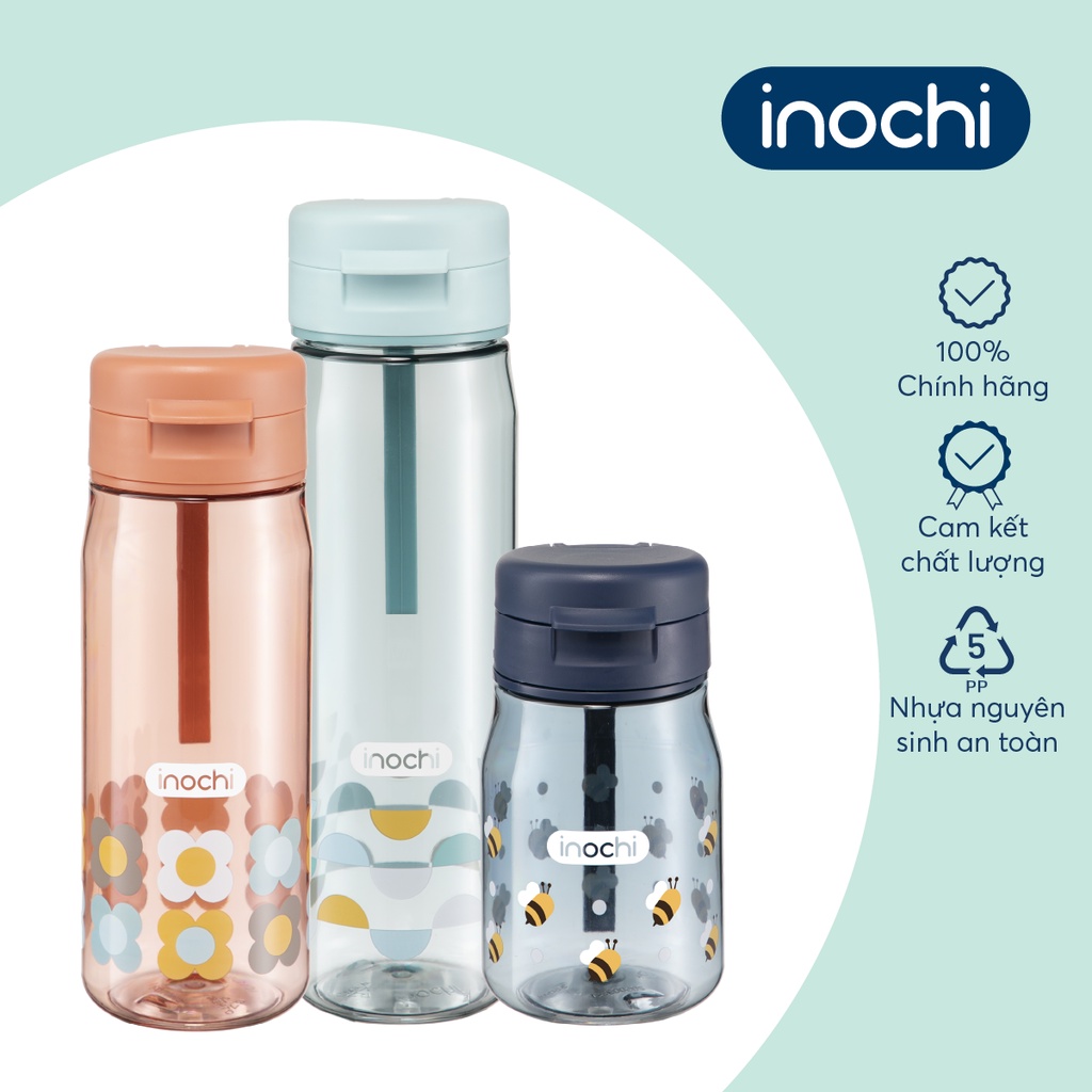 Bình nước Inochi - Kita Fami 350/500/700ml (Nhiều màu)