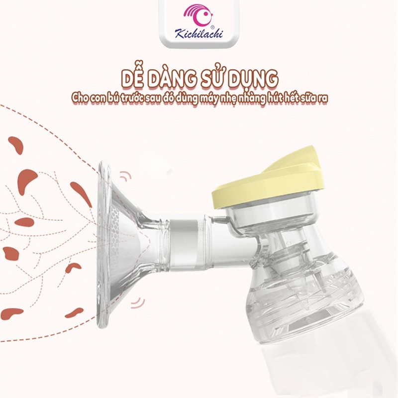 Máy vắt sữa điện đôi bảo hành 3 tháng., Máy hút sữa điện đôi Kichilachi có bình hút sữa PPSU