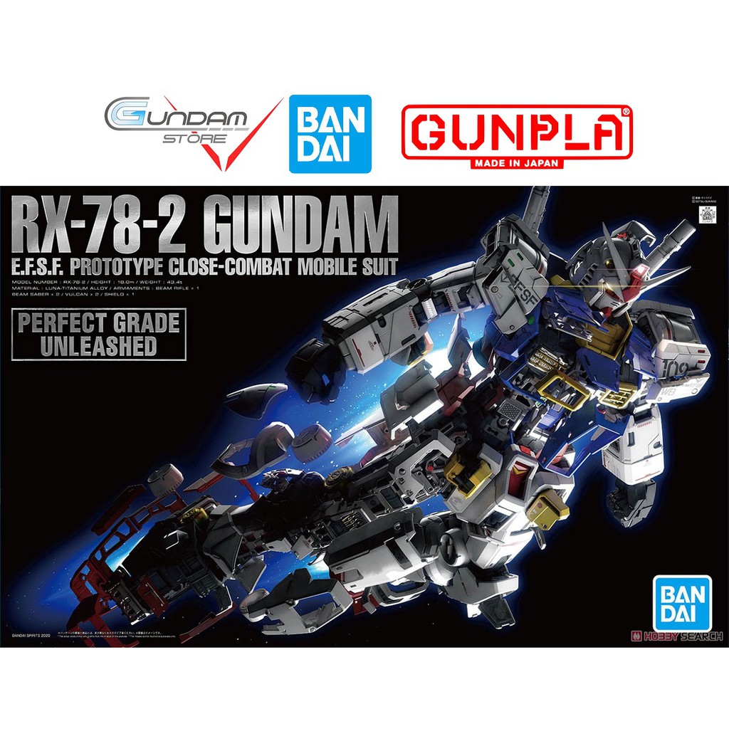 Mô Hình Gundam PG Unleashed Rx-78-2 Bandai 1/60 Đồ Chơi Lắp Ráp Anime Nhật