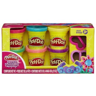 Bột nặn Play Doh 6 màu lấp lánh A5417