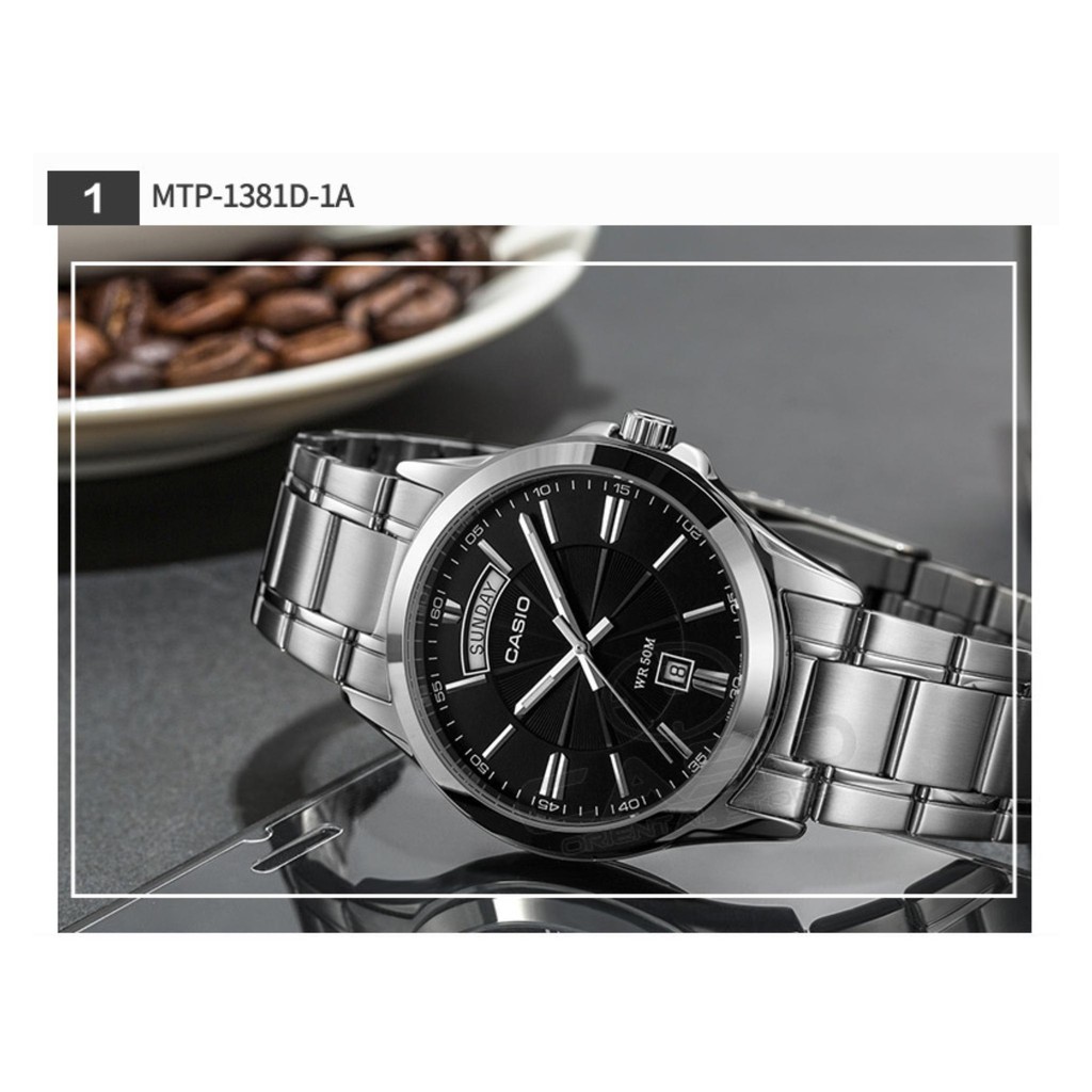 Đồng Hồ Casio Nam Dây Kim Loại MTP-1381D-1AV Chính Hãng