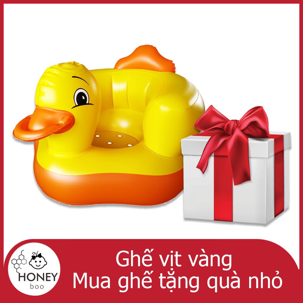 【KP-DUCK】Ghế hơi tập ngồi hình vịt cho bé loại có phát nhạc và không phát nhạc