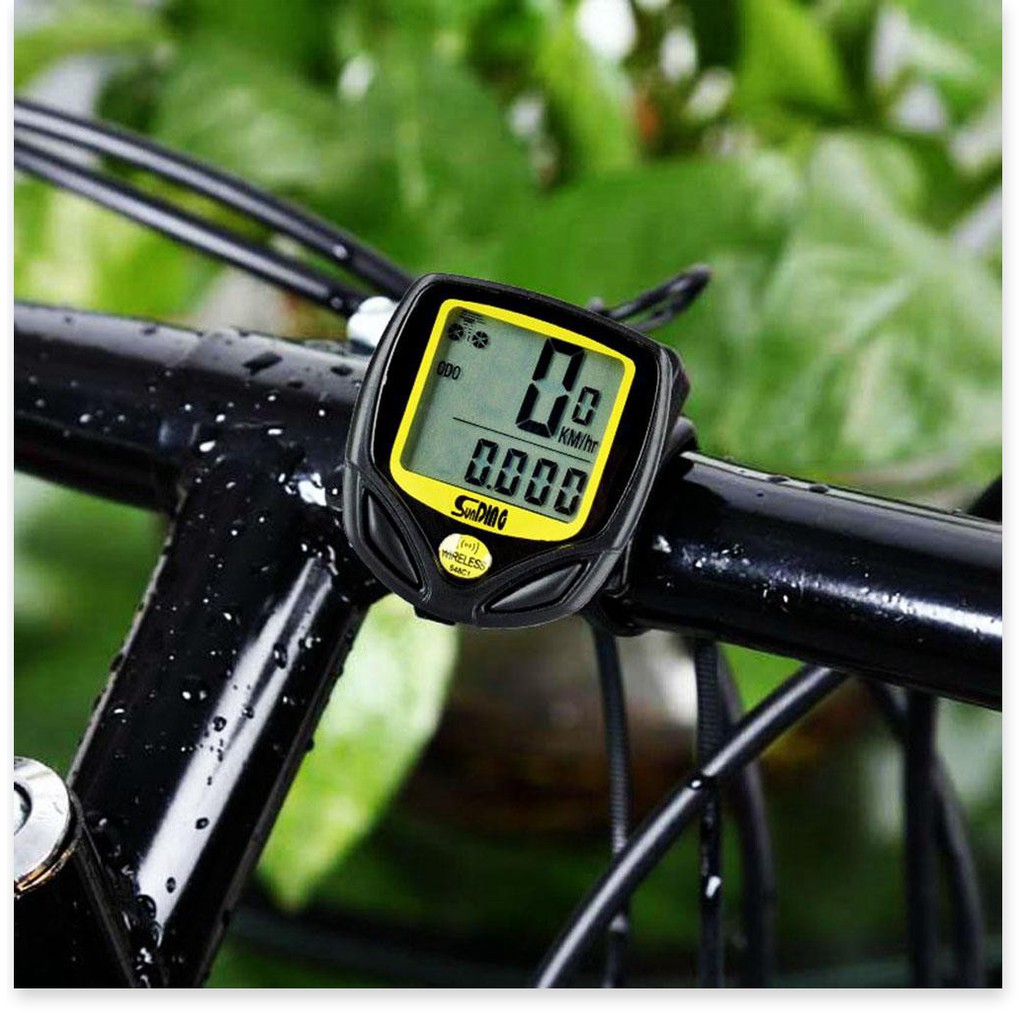 ⚡ Đồng hồ Công tơ mét Xe đạp không dây SunDing 548C - DHXD 548C
