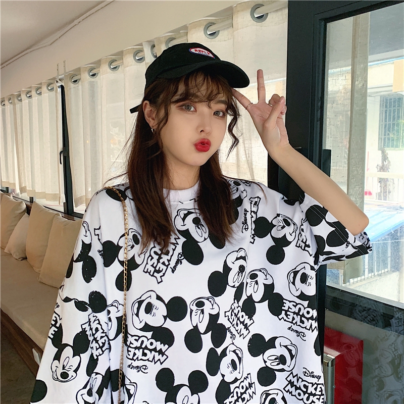 NRVP Áo thun form rộng nữ dáng rộng tay ngắn phong cách mùa hè