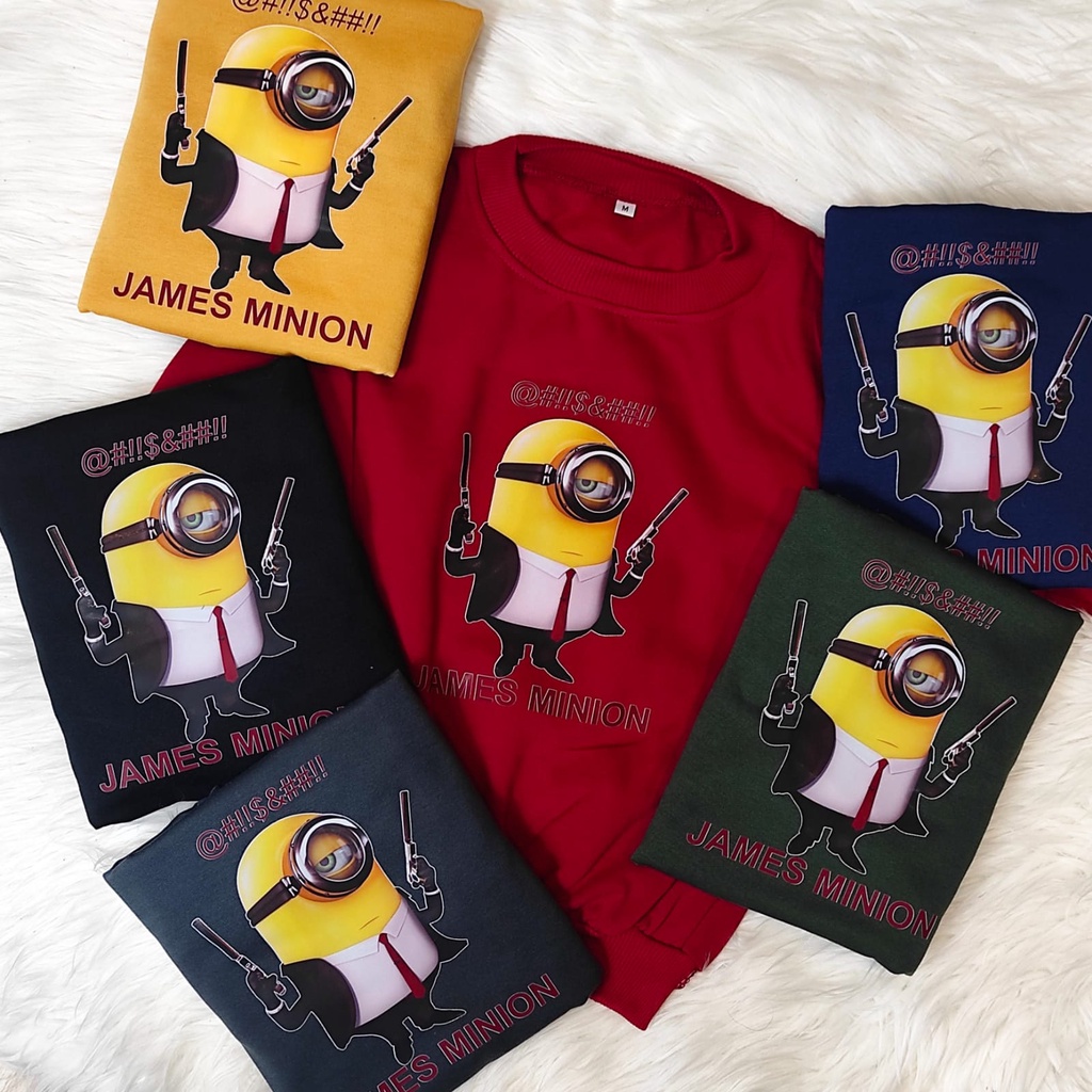 Áo Len Cổ Thuyền Ct2 Thời Trang Bé Trai Và Bé Gái James Minion (Lông Cừu)