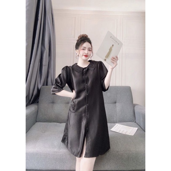 Đầm ngủ nữ mặc nhà - Đầm xuông chất Lụa Satin siêu sang - Đầm ngủ gợi cảm sexy thời trang Cao Cấp