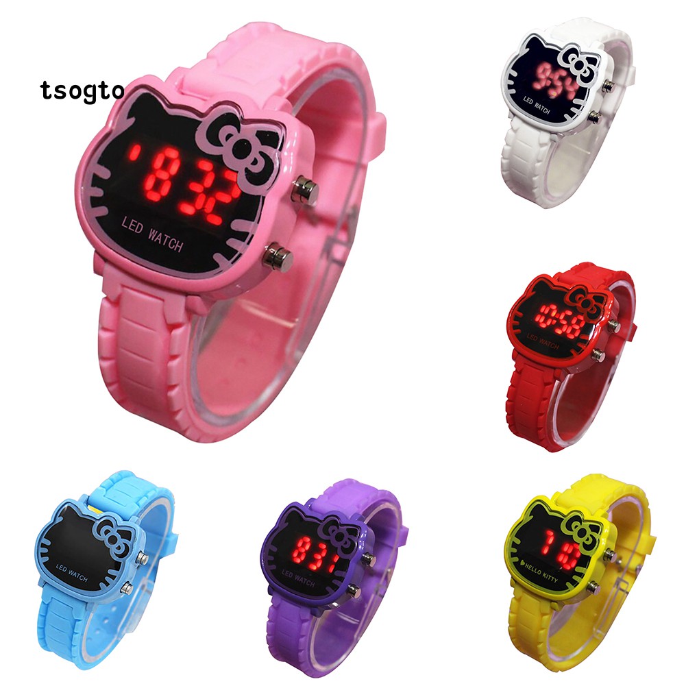 Đồng Hồ Điện Tử Có Đèn Led Dạ Quang Cho Bé Gái