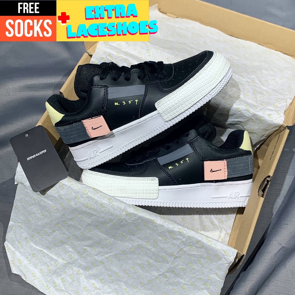 Giày A.F.1 Type Black Pink Tint n354