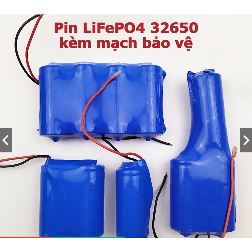 Pin sắt LiFePO4 32650 3.2V kèm mạch bảo vệ 1S cho đèn năng lượng mặt trời 25W 40W 60W 100w 200W