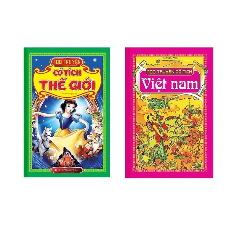 Sách.__.(Combo 2 Cuốn) 100 Truyện Cổ Tích Thế Giới + 100 Truyện Cổ Tích Việt Nam ( Bìa Cứng )