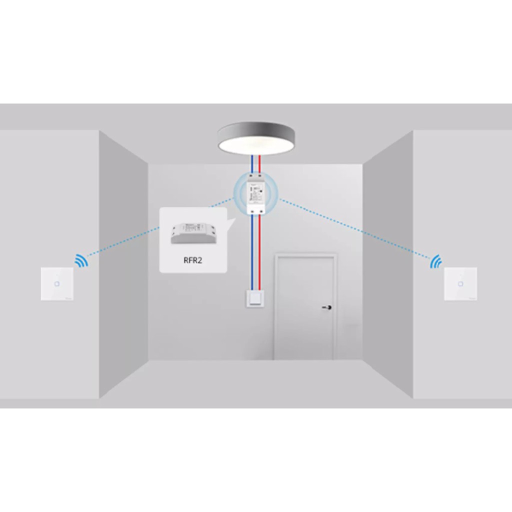 Công tắc ngữ cảnh Sonoff điều khiển từ xa RF 433Mhz 1,2,3,6 Nút, Loại dán tường