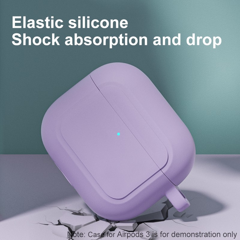 Vỏ Bảo Vệ Hộp Sạc Tai Nghe AirPods 3 Bằng Silicon Mềm Chống Sốc Có Đèn LED Phía Trước 2021