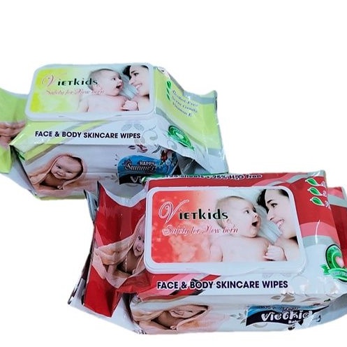 Khăn Giấy Ướt VietKids Siêu To Mùi Thơm Nhẹ 125 Tờ