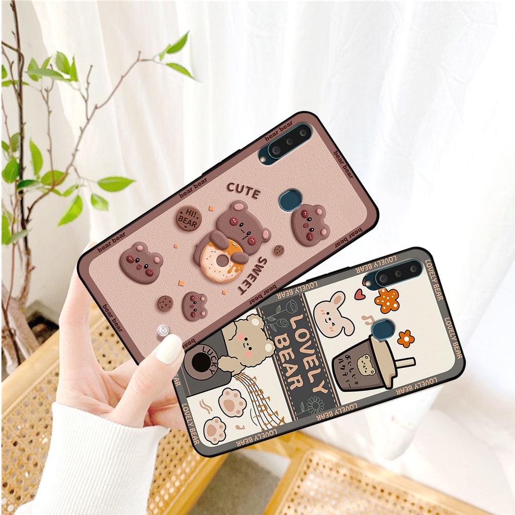 Ốp lưng Samsung A20s - Samsung M30 in hình gấu bear dễ thương, bền đẹp