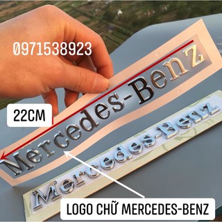 Logo chữ nổi MERCEDES-BENZ dán thân xe nhựa mạ crom cao cấp hàng oem xịn