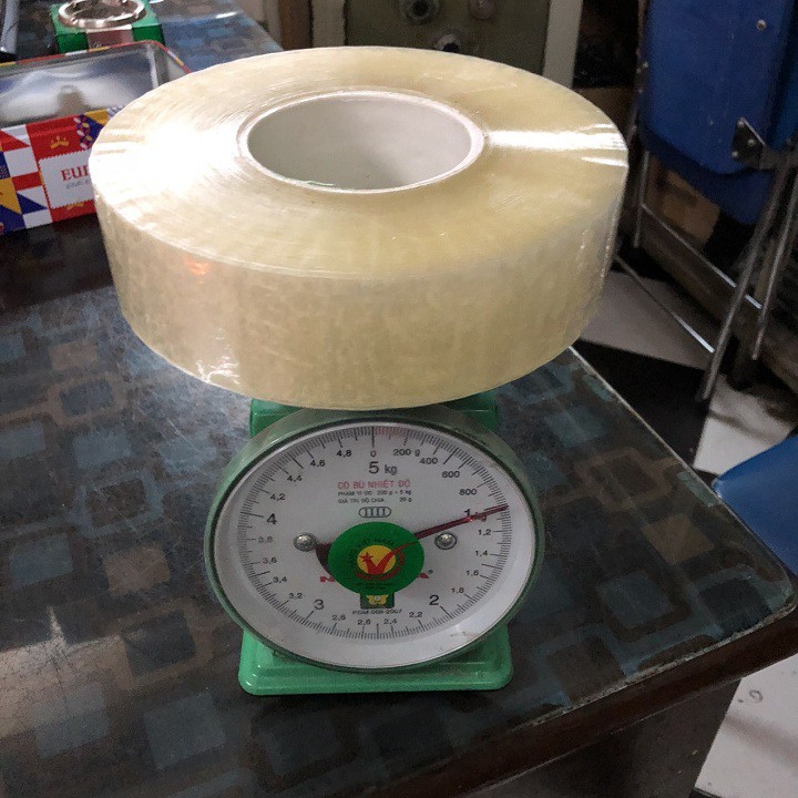 Combo 6 Cuộn Băng Dính trắng Lõi Mỏng Nhất 2,4mm Nặng Chính Xác 1Kg Cuộn