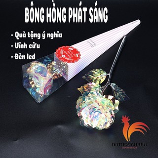Bông hồng led phát sáng quà tặng bạn gái, hoa hồng giả quà tặng sinh nhật