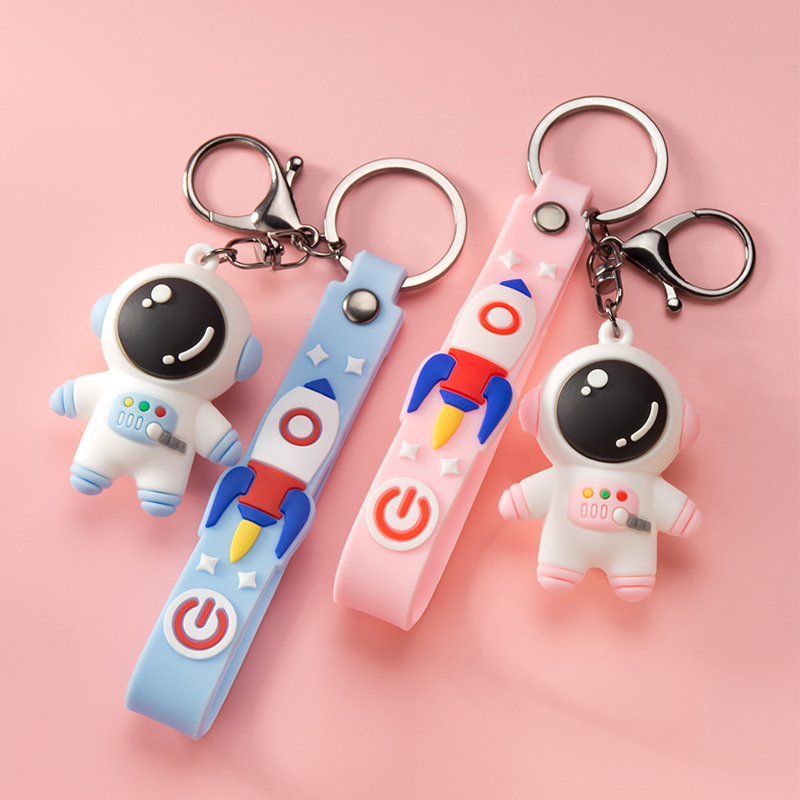 Móc khóa phối mặt hình phi hành gia dễ thương đáng yêu