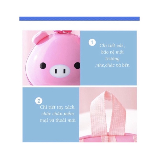 Balo Cho Bé Mẫu Giáo Mầm Non Balo Trẻ Em Bé Trai Bé Gái Nắp Nhựa Hình Thú Chống Nước,Chống Va Đập