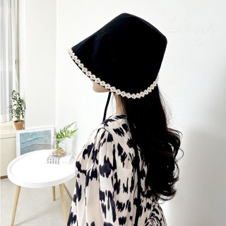 Nón viền hoa nữ tính Modleaf Charming hat Hàn Quốc