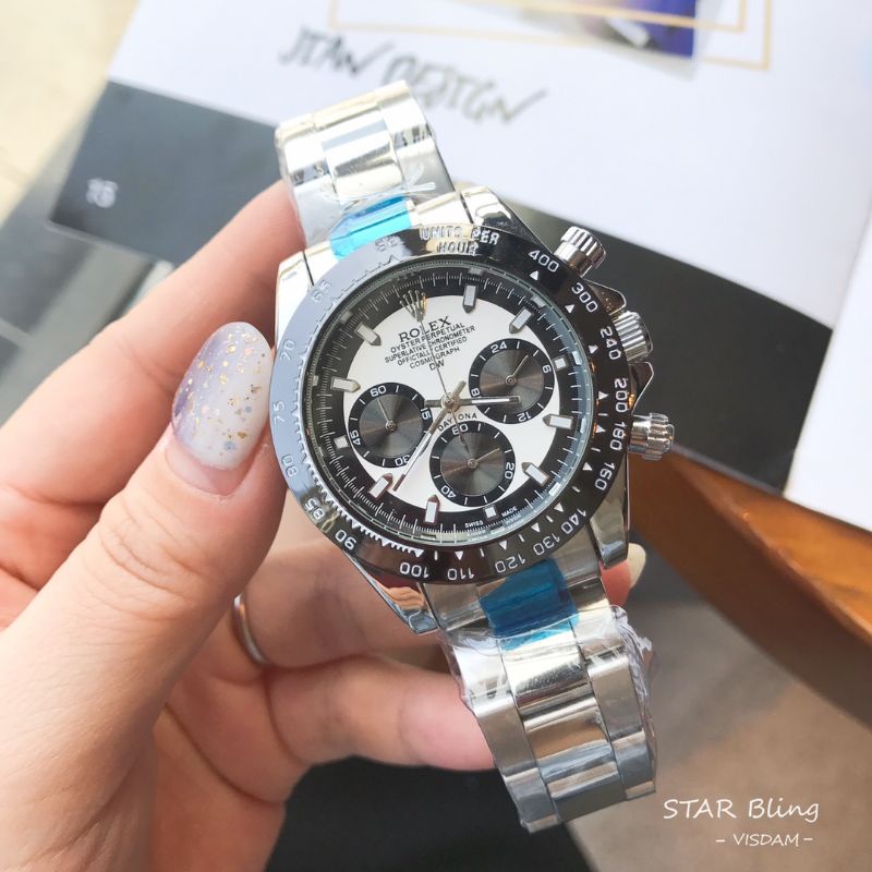 Đồng Hồ Quartz Rolex Chất Liệu Thép Không Gỉ Thời Trang Cho Nam