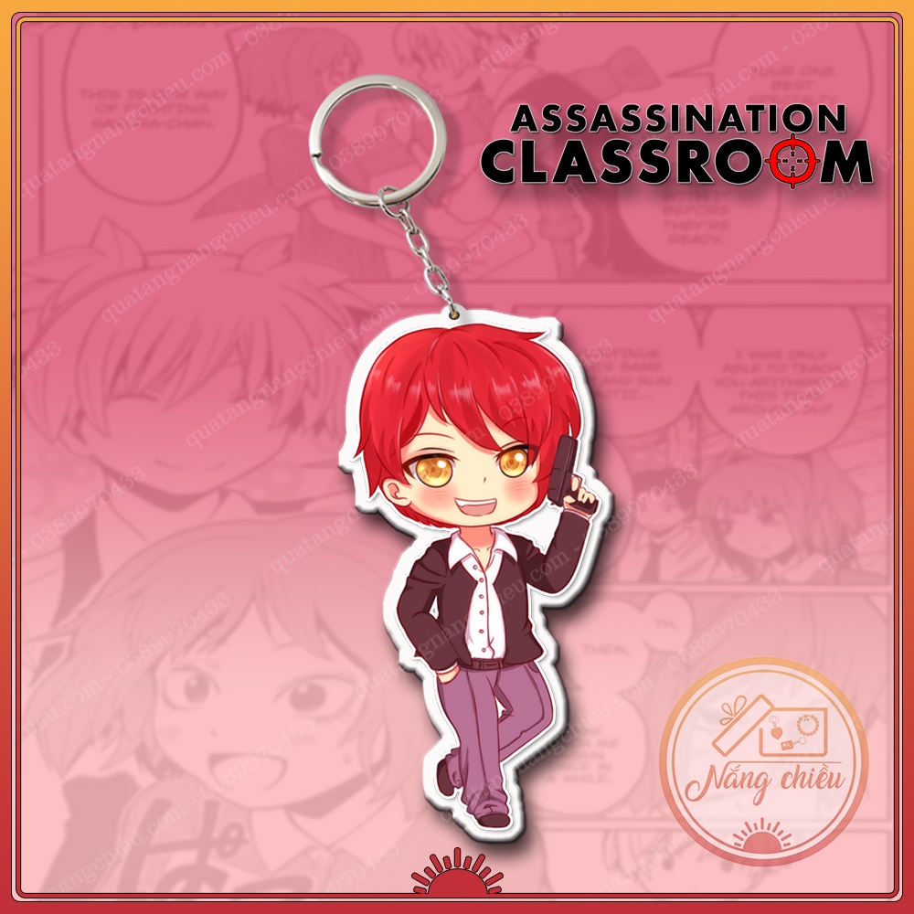 Móc Khóa Dày In Sắc Nét 2 Mặt Chibi Anime Assassination Classroom ☘️Quà Tặng Nắng Chiều☘️
